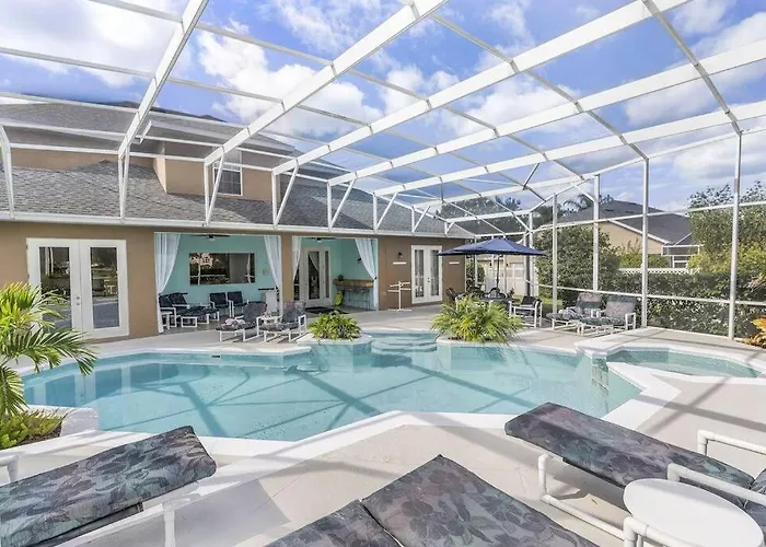 Mickeys Oyster - Luxurious 9Br Southeast Facing Pool Hot Tub Cinema Game Rm Bbq 2 Miles To Disney